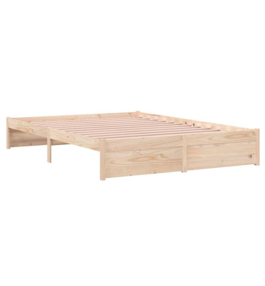 Cadre de lit Bois massif 140x200 cm
