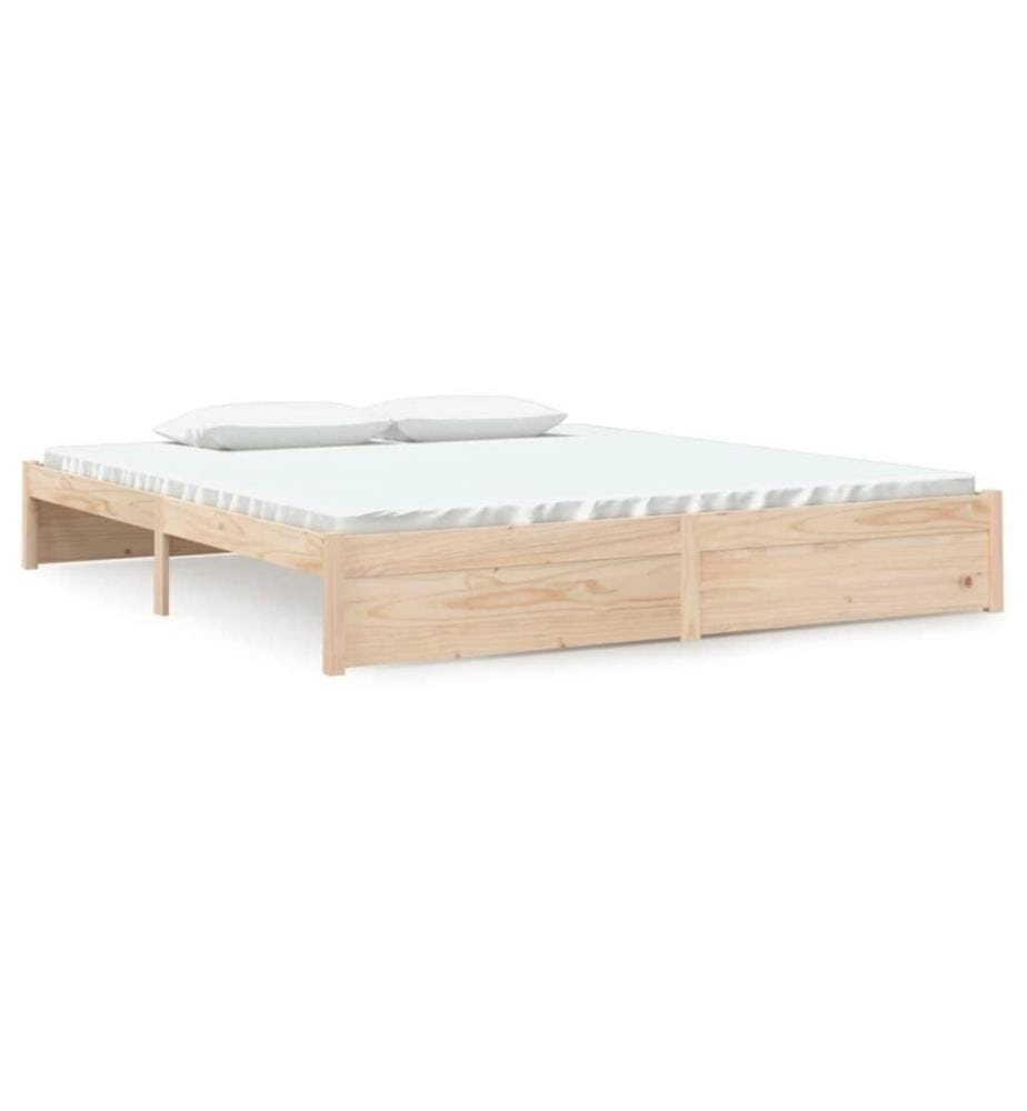Cadre de lit Bois massif 180x200 cm Super King