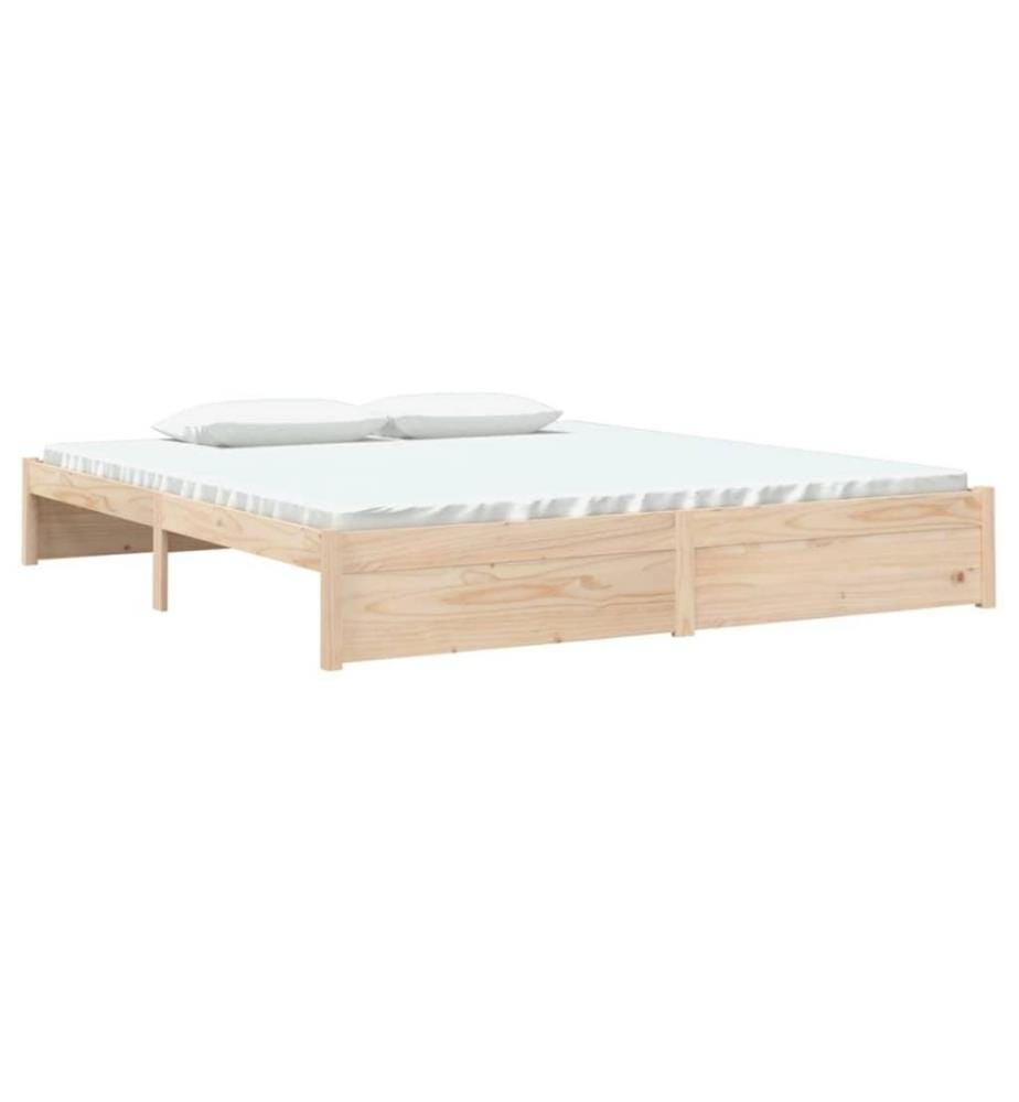 Cadre de lit Bois massif 180x200 cm Super King