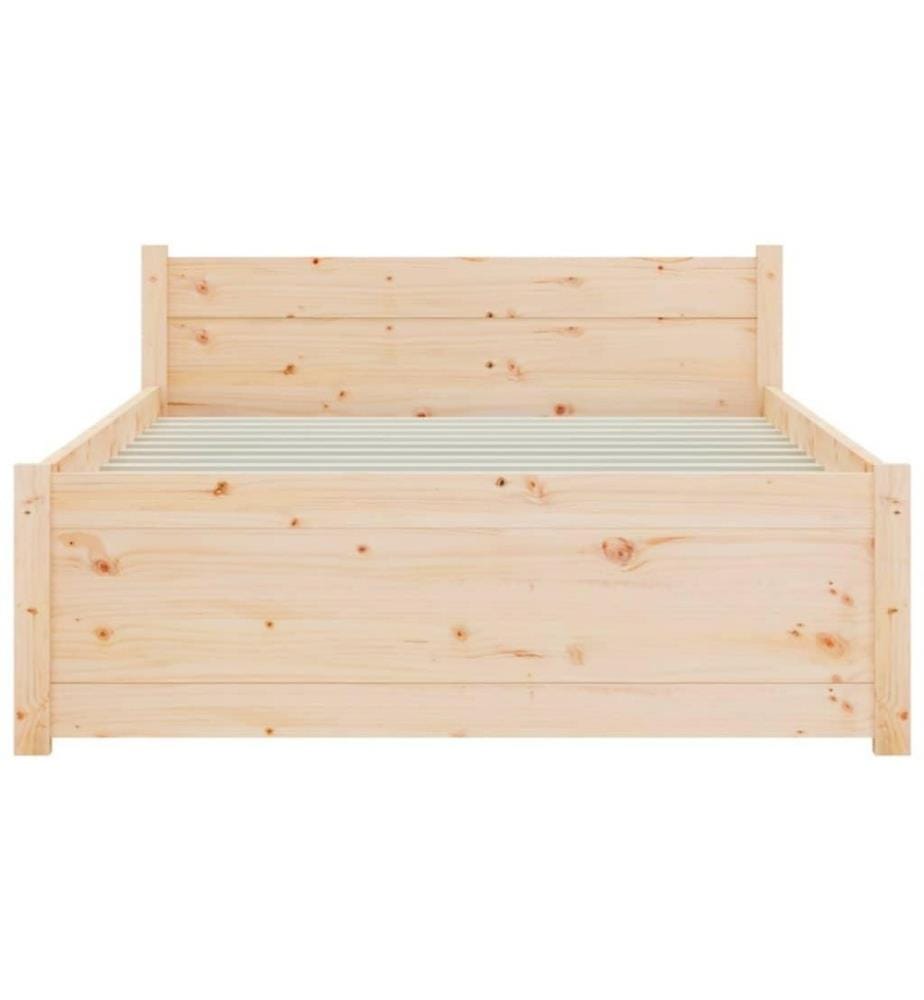Cadre de lit Bois massif 90x200 cm