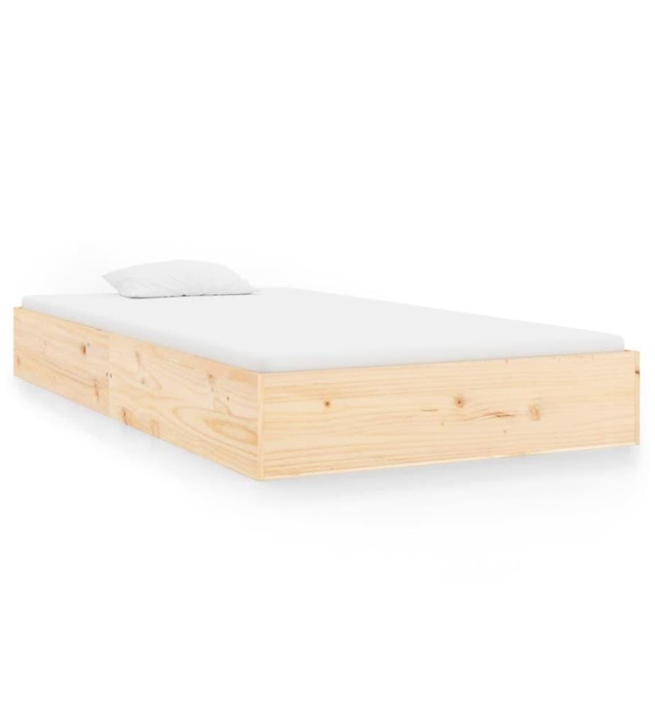 Cadre de lit Bois massif 100x200 cm