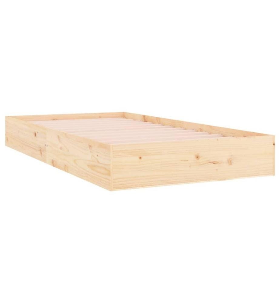 Cadre de lit Bois massif 100x200 cm