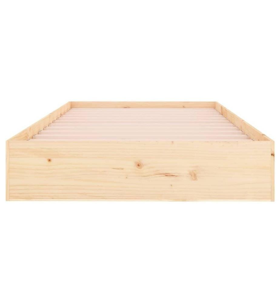 Cadre de lit Bois massif 100x200 cm