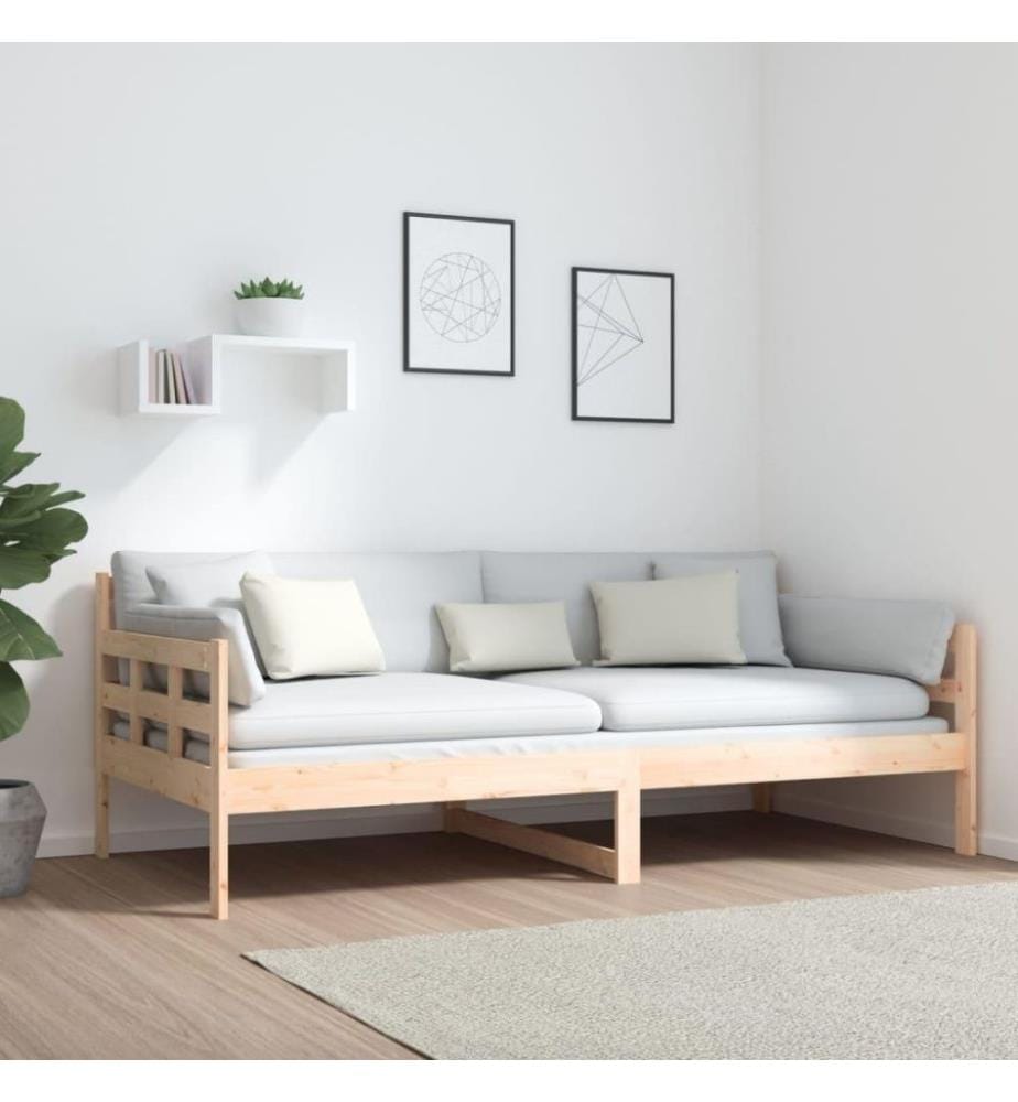 Lit de jour Bois massif de pin 90x190 cm
