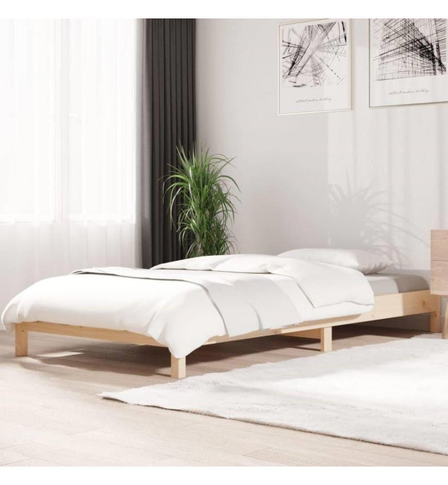 Lit empilable 75x190 cm Bois de pin massif