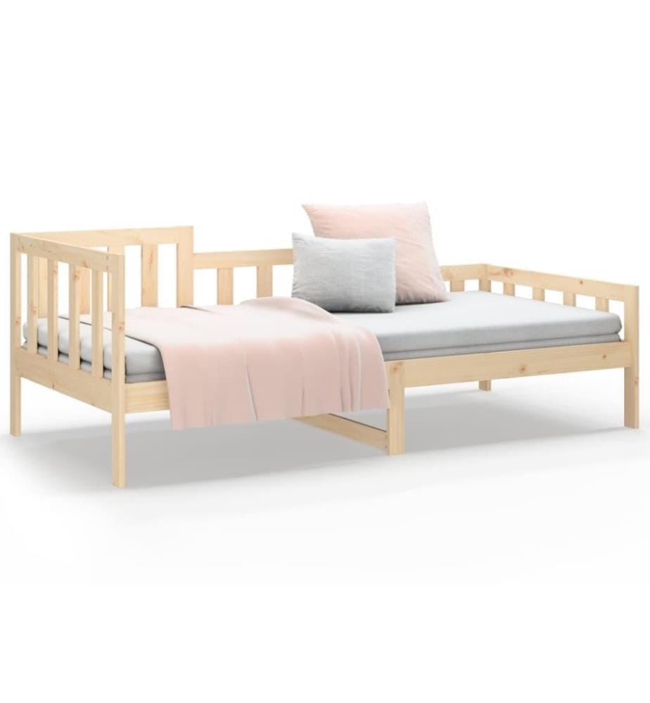 Lit de jour 90x200 cm Bois de pin massif