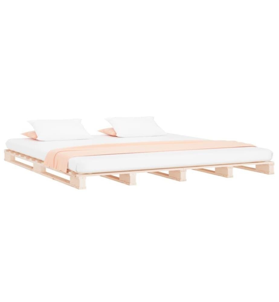 Cadre de lit 200x200 cm Bois de pin massif