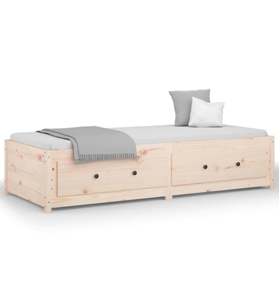 Lit de jour 90x190 cm Simple Bois de pin massif