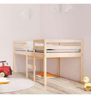 Lit haut 90x200 cm Bois de pin massif