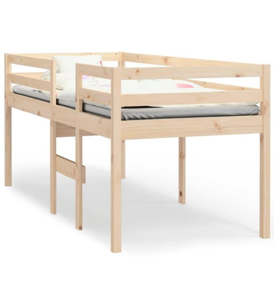 Hochbett 90x200 cm Massivholz Kiefer