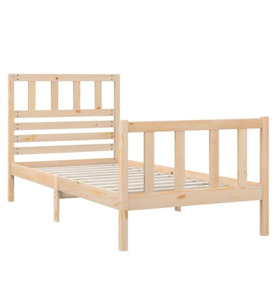 Cadre de lit Bois massif 75x190 cm Petit simple