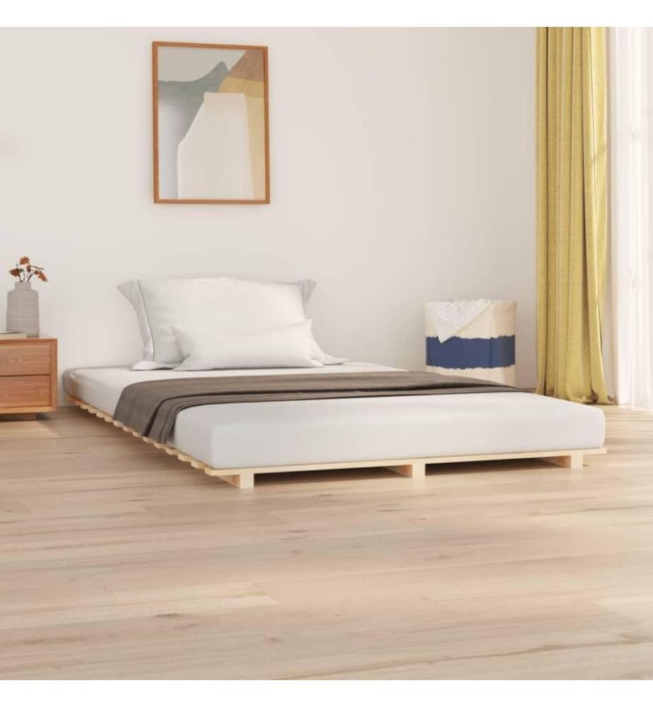 Cadre de lit 120x200 cm Bois de pin massif