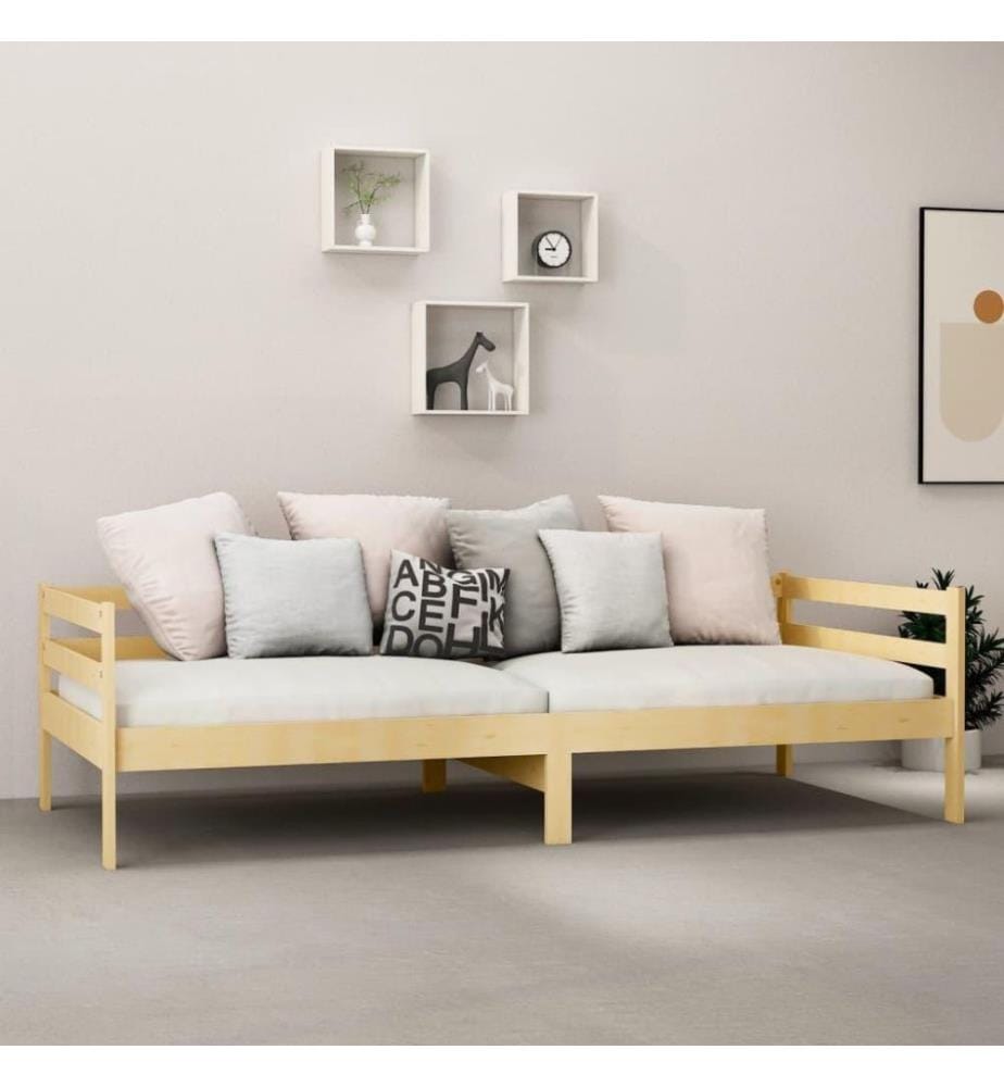 Tagesbett mit Matratze 90x200 cm Kiefer Massivholz