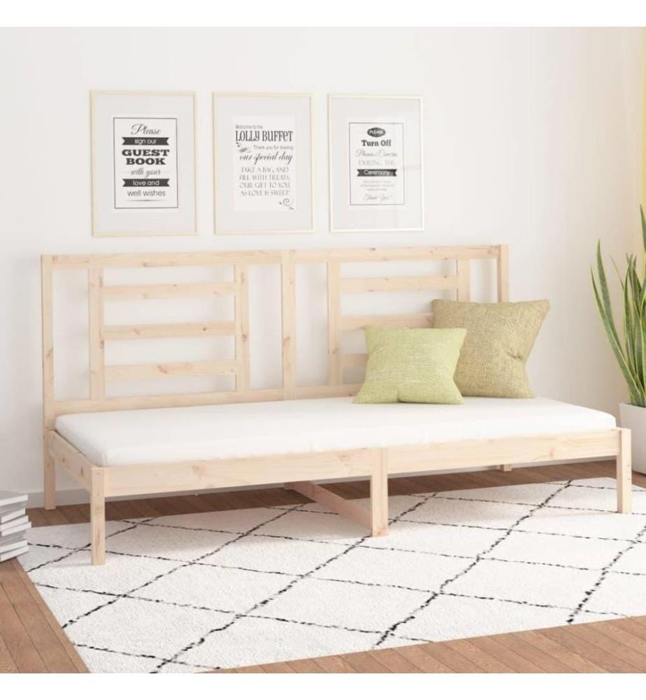 Lit de jour 80x200 cm Bois de pin massif