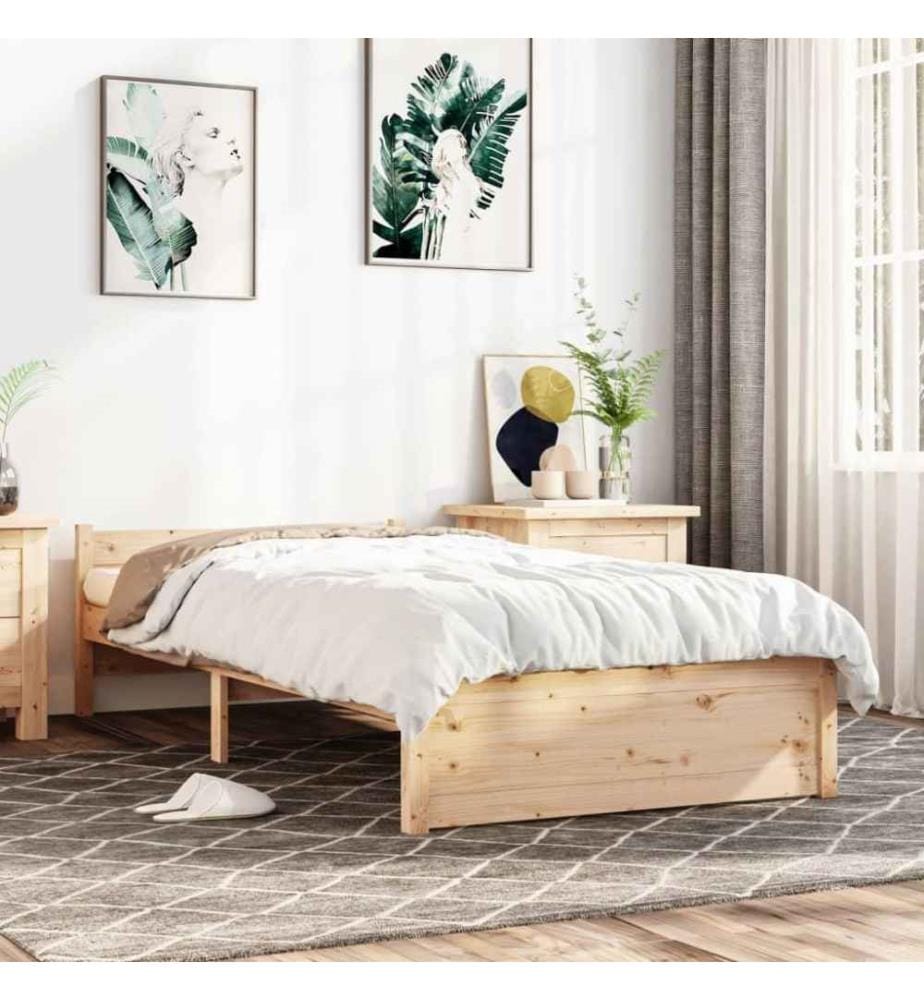 Massivholzbett 90x190 cm 3FT Single