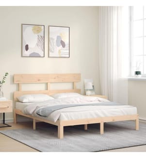Massivholzbett mit Kopfteil 5FT King Size