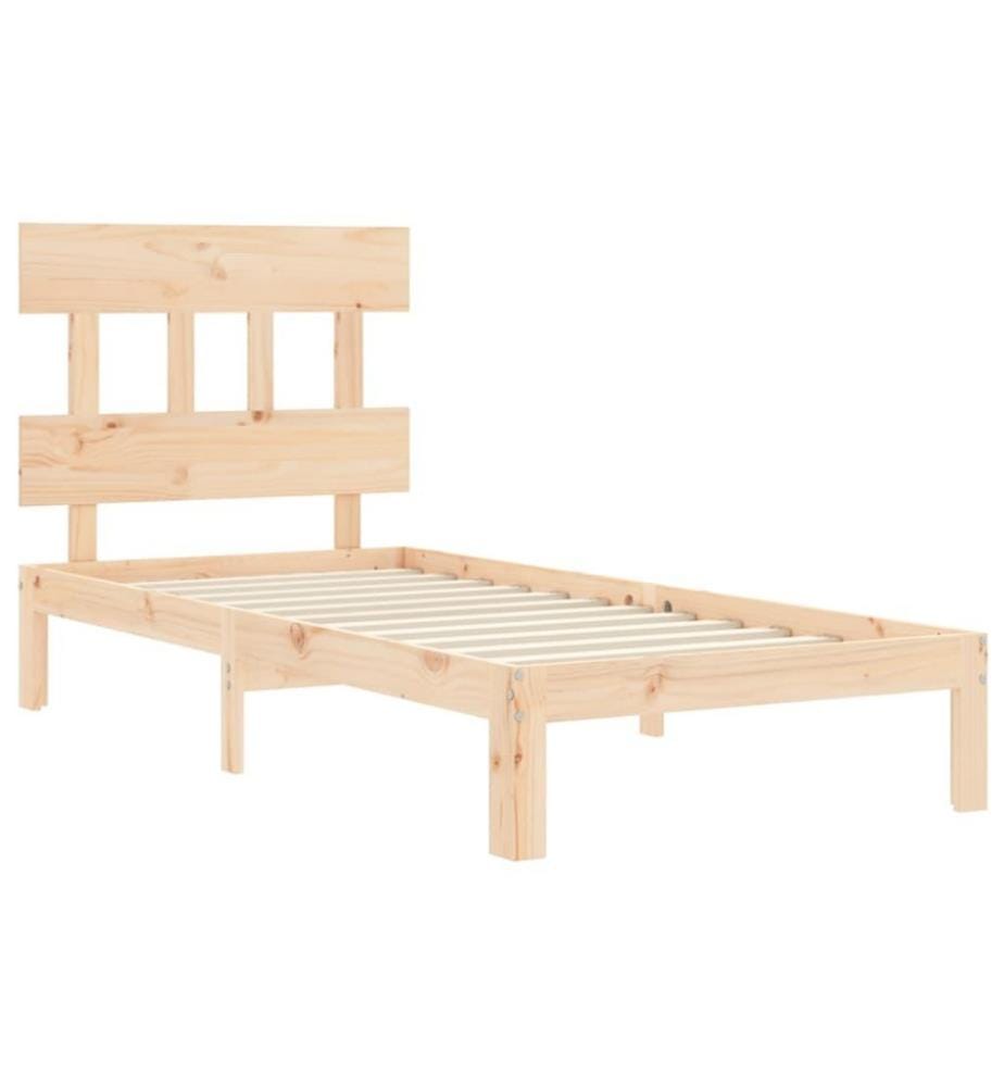 Massivholzbett mit Kopfteil 3FT Single