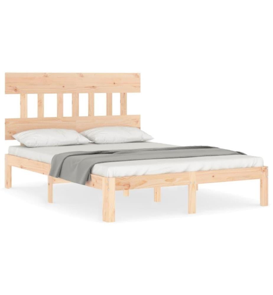 Massivholzbett mit Kopfteil 4FT6 Double