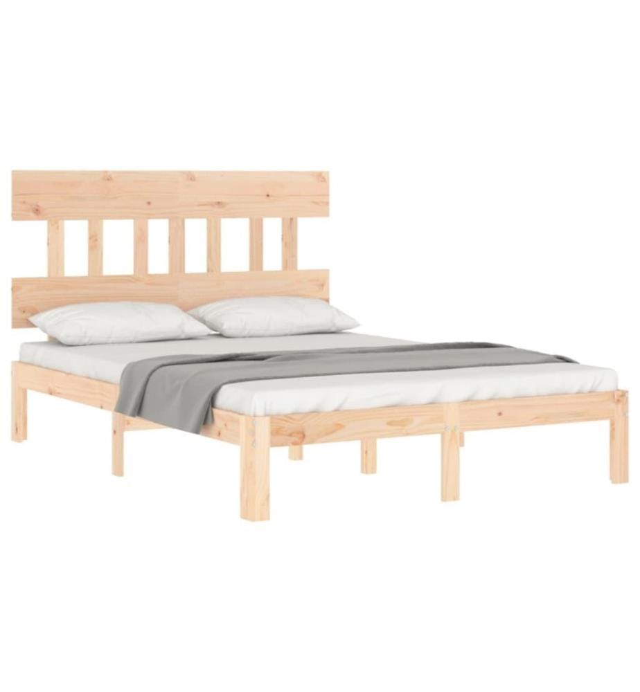 Massivholzbett mit Kopfteil 4FT6 Double