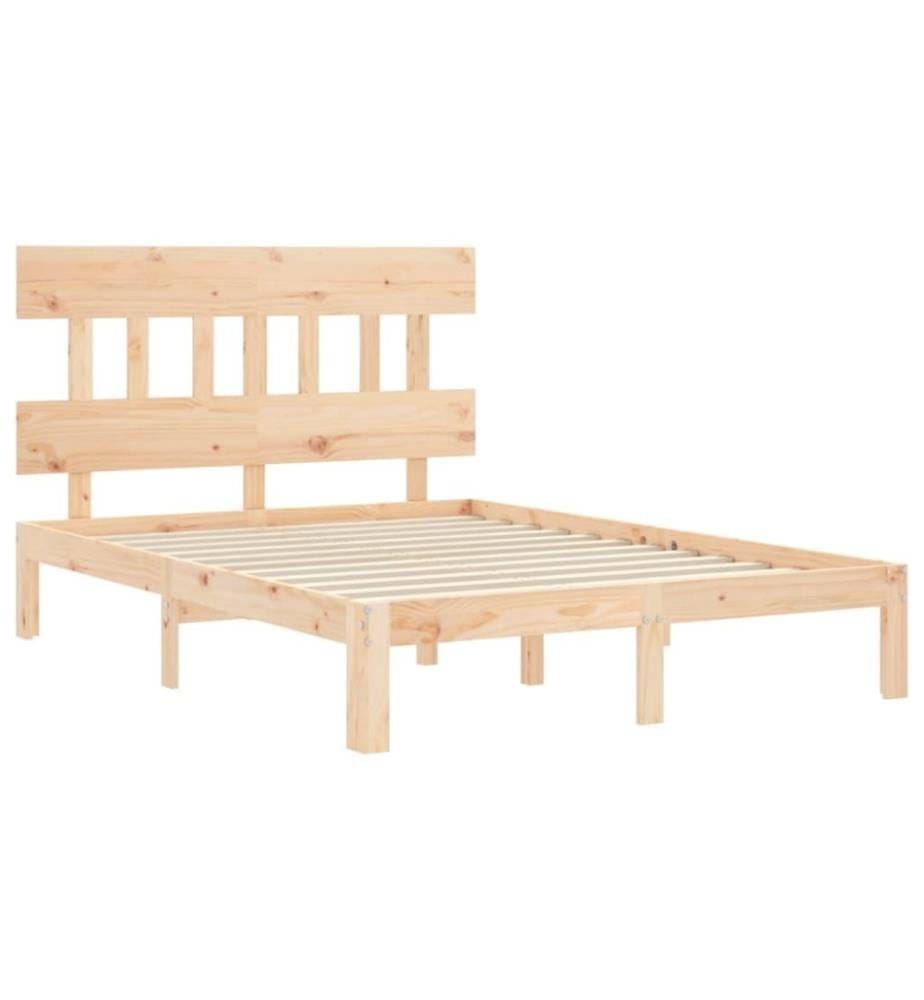 Massivholzbett mit Kopfteil 4FT6 Double
