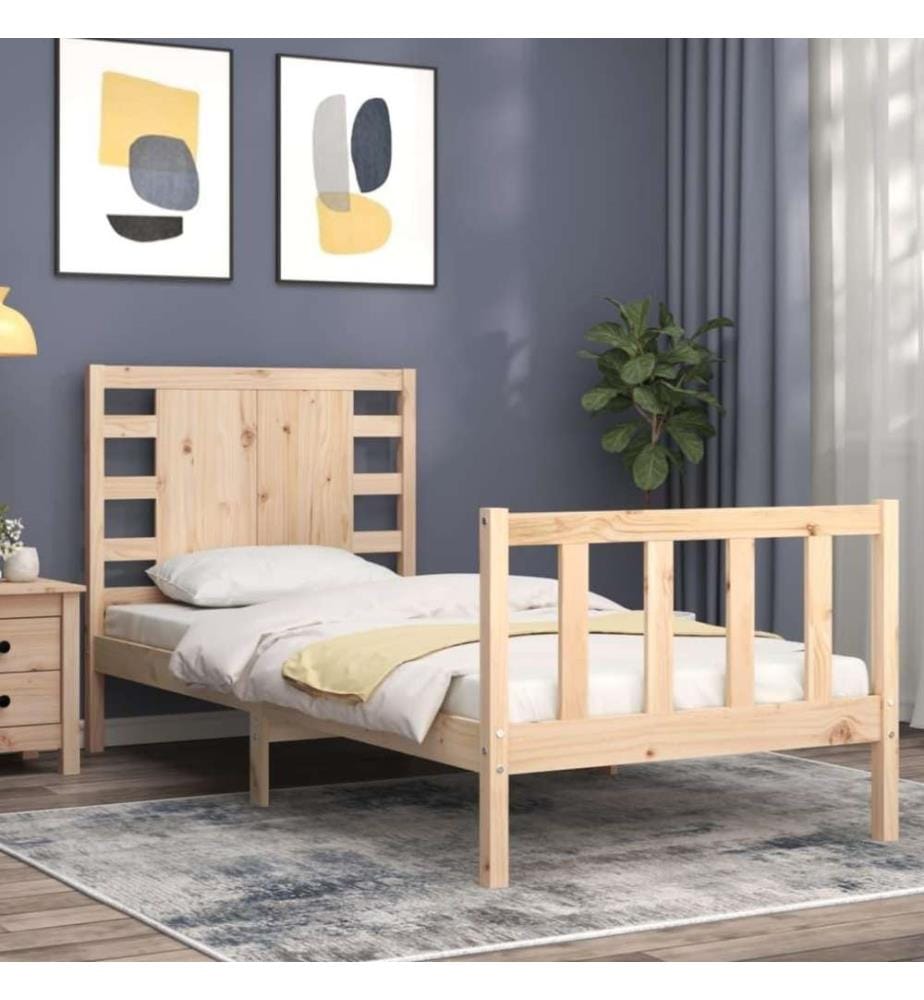 Massivholzbett mit Kopfteil 2FT6 Small Single