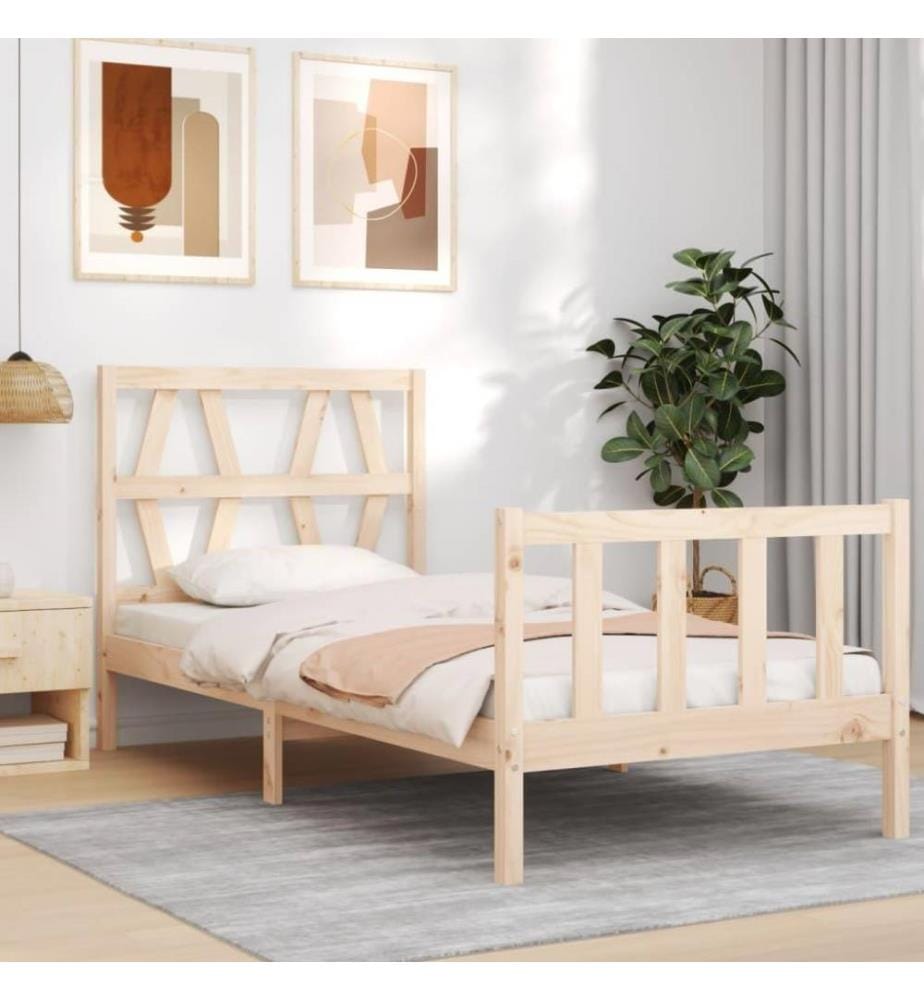 Massivholzbett mit Kopfteil 2FT6 Small Single