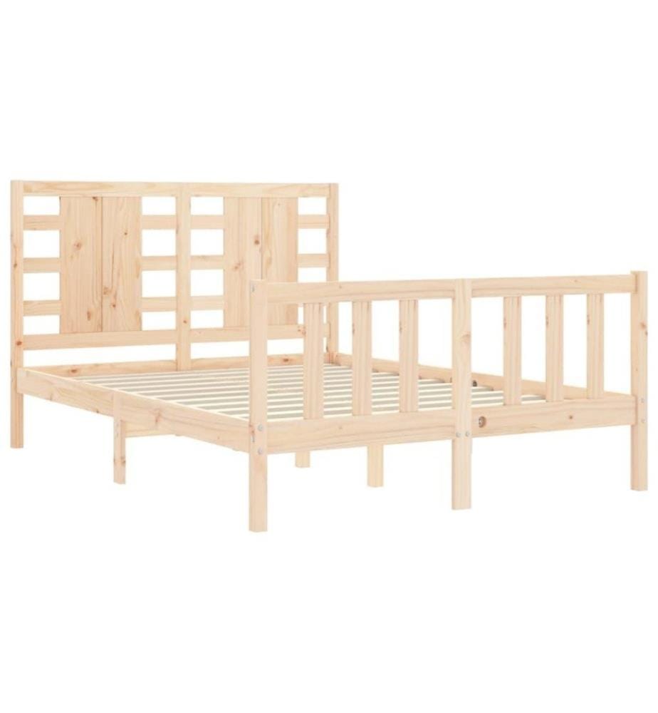 Massivholzbett mit Kopfteil 4FT Small Double