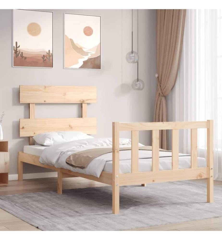 Massivholzbett mit Kopfteil 2FT6 Small Single