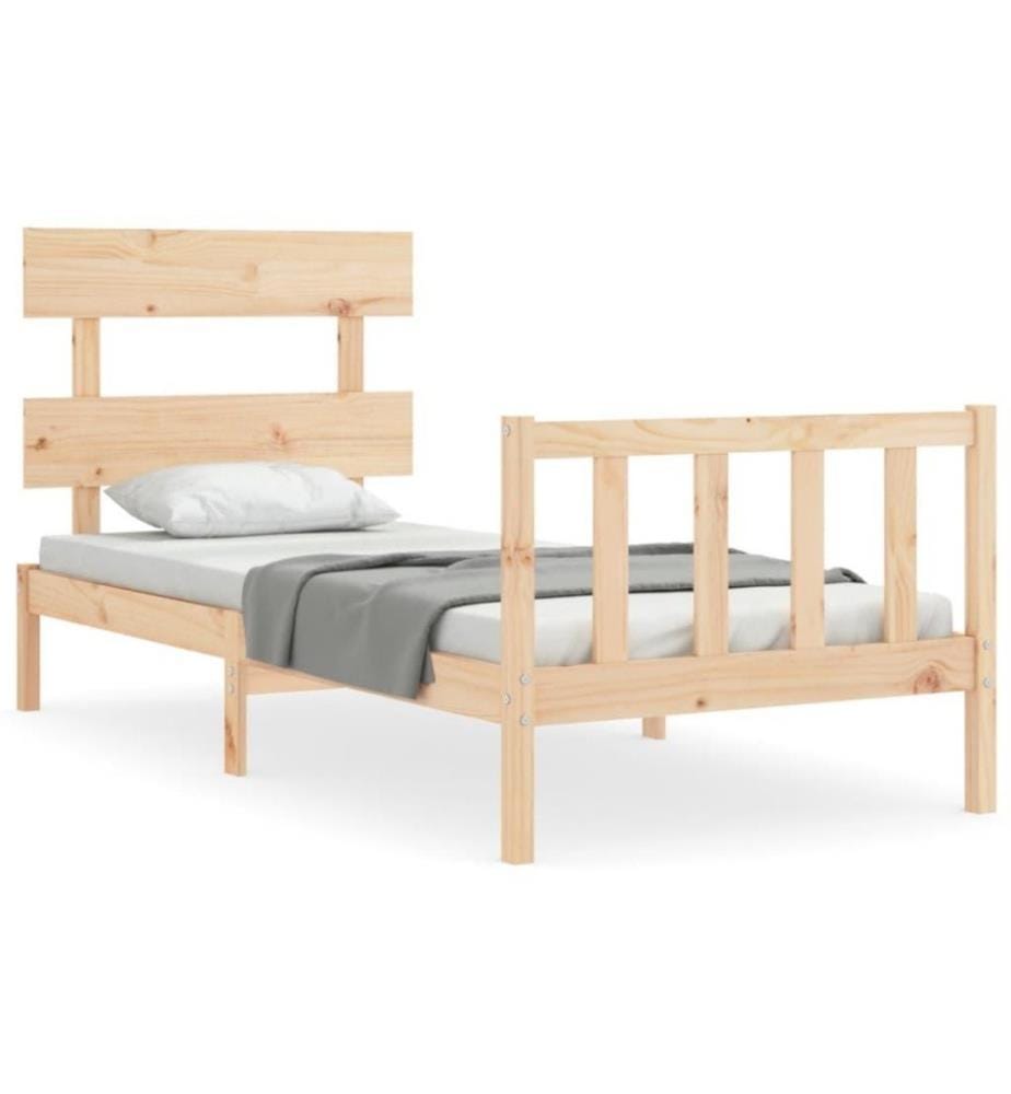 Massivholzbett mit Kopfteil 2FT6 Small Single