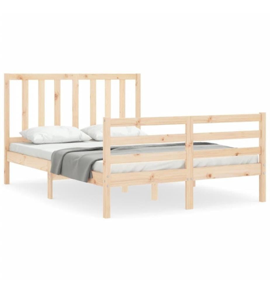 Massivholzbett mit Kopfteil 4FT Small Double