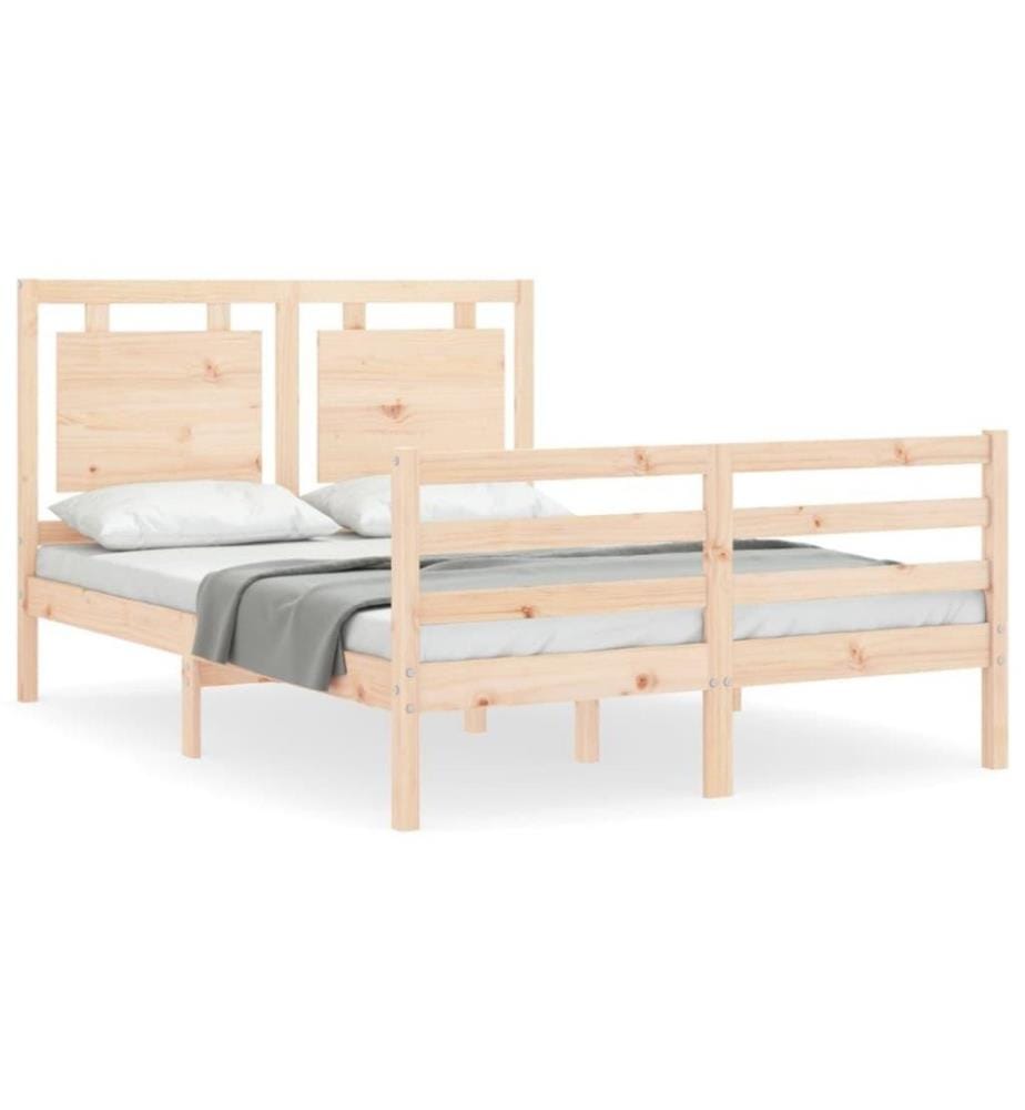 Massivholzbett mit Kopfteil 4FT Small Double