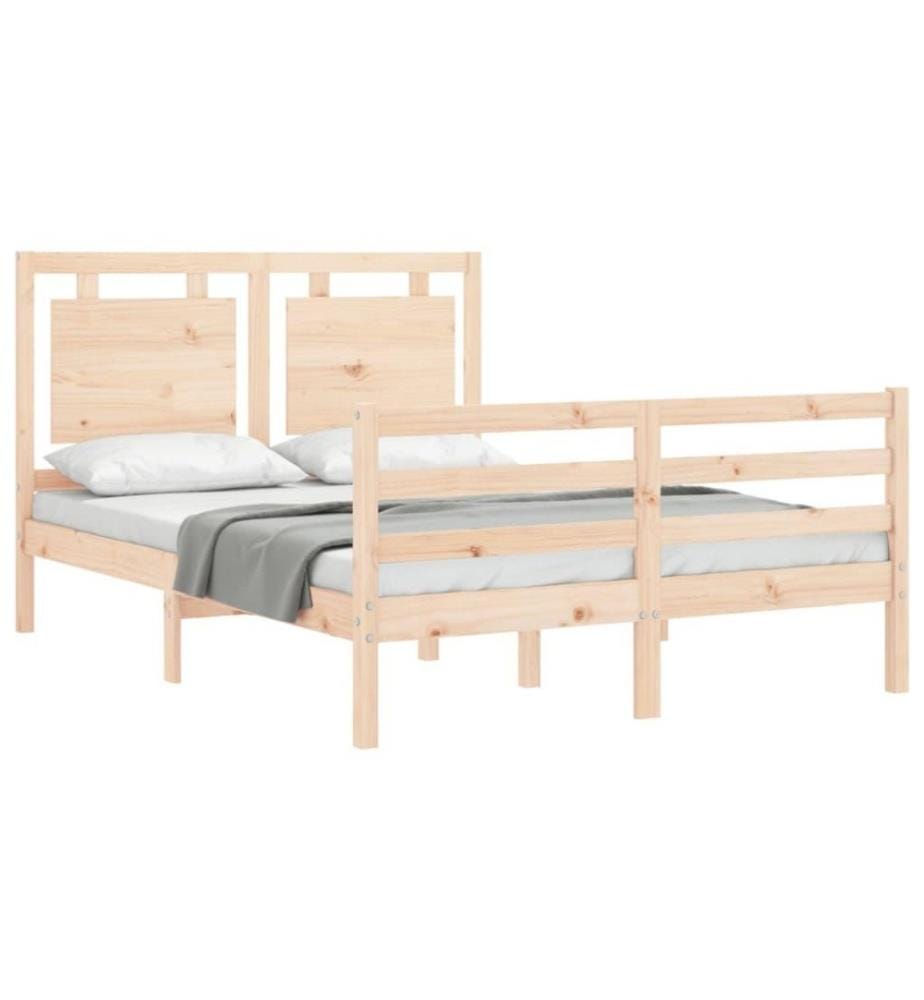 Massivholzbett mit Kopfteil 4FT Small Double