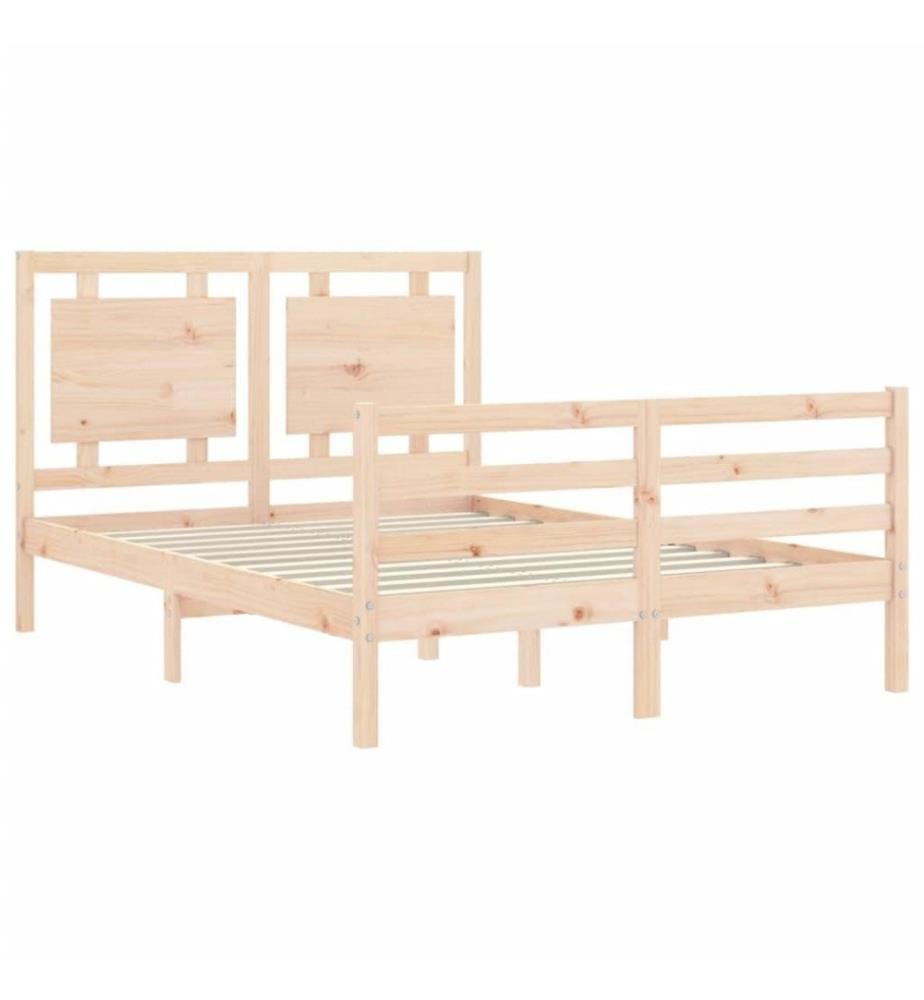 Massivholzbett mit Kopfteil 4FT Small Double