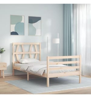 Massivholzbett mit Kopfteil 2FT6 Small Single