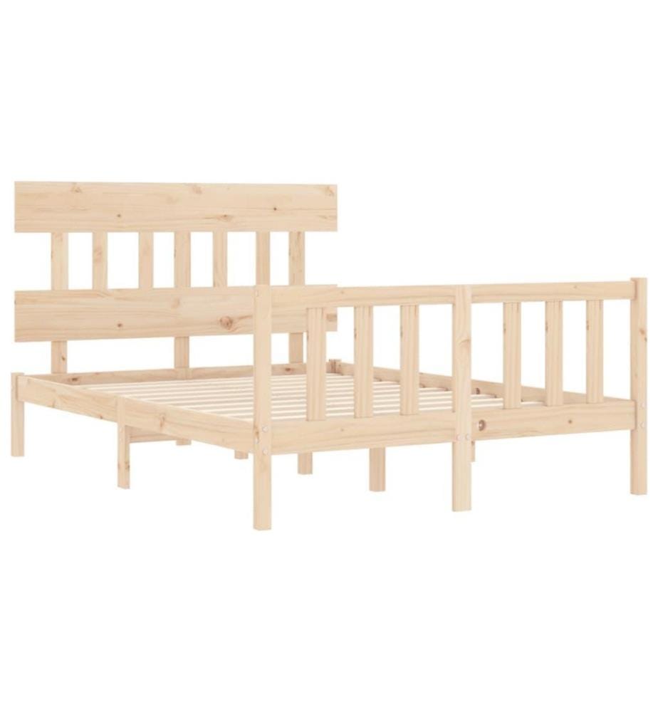 Massivholzbett mit Kopfteil 4FT Small Double