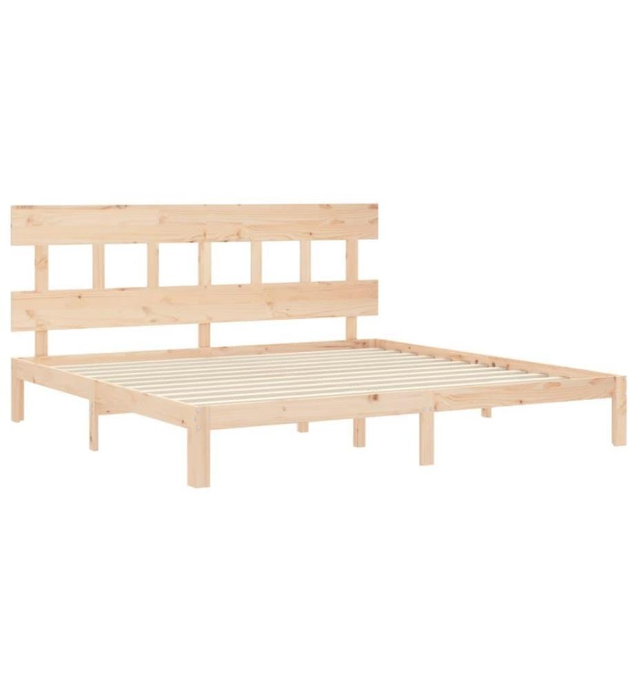 Cadre de lit avec tête de lit 200x200 cm bois massif