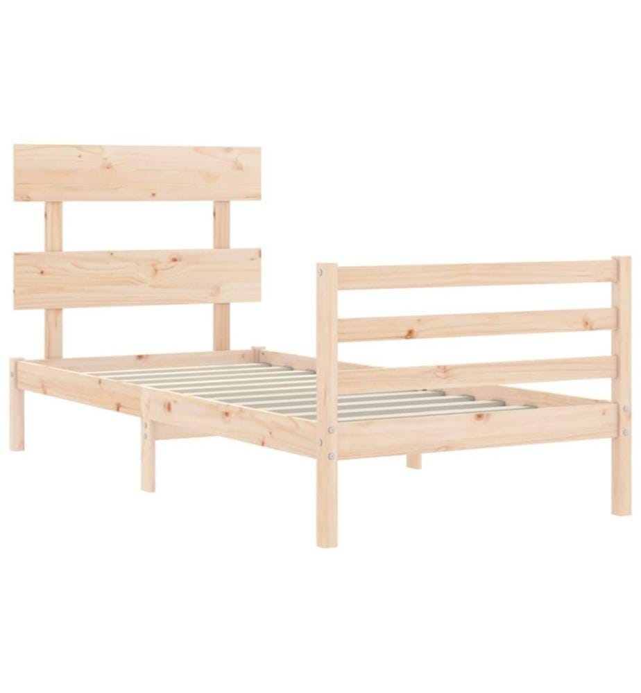 Massivholzbett mit Kopfteil 3FT Single
