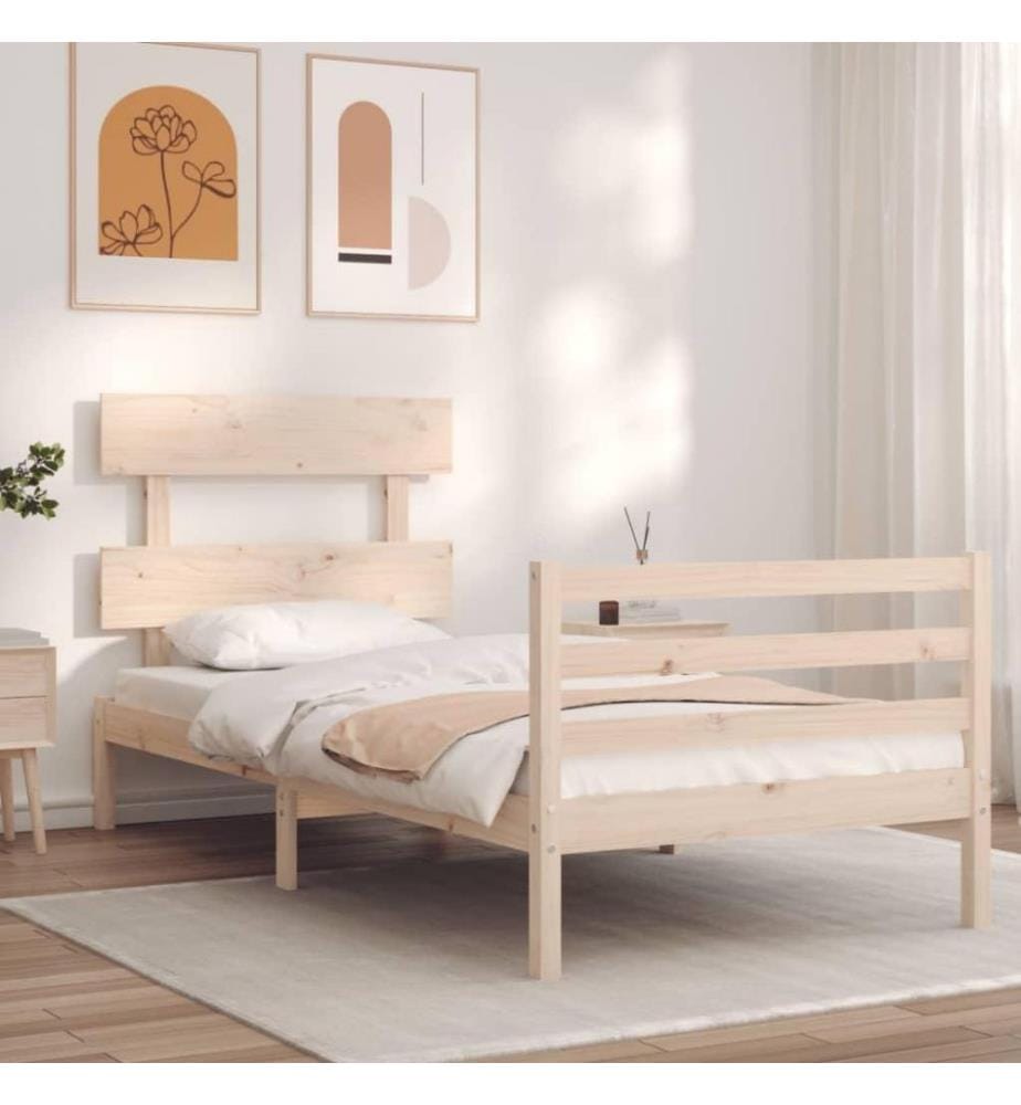 Massivholzbett mit Kopfteil 2FT6 Small Single