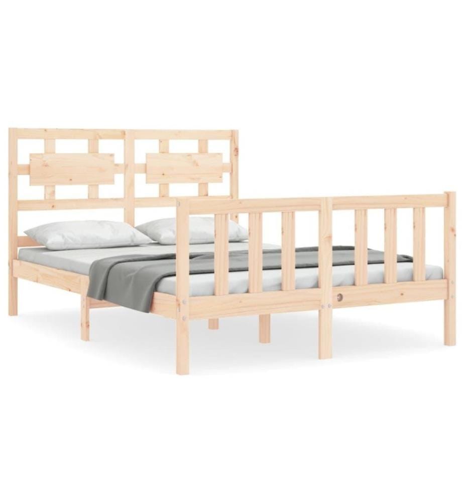 Massivholzbett mit Kopfteil 4FT Small Double