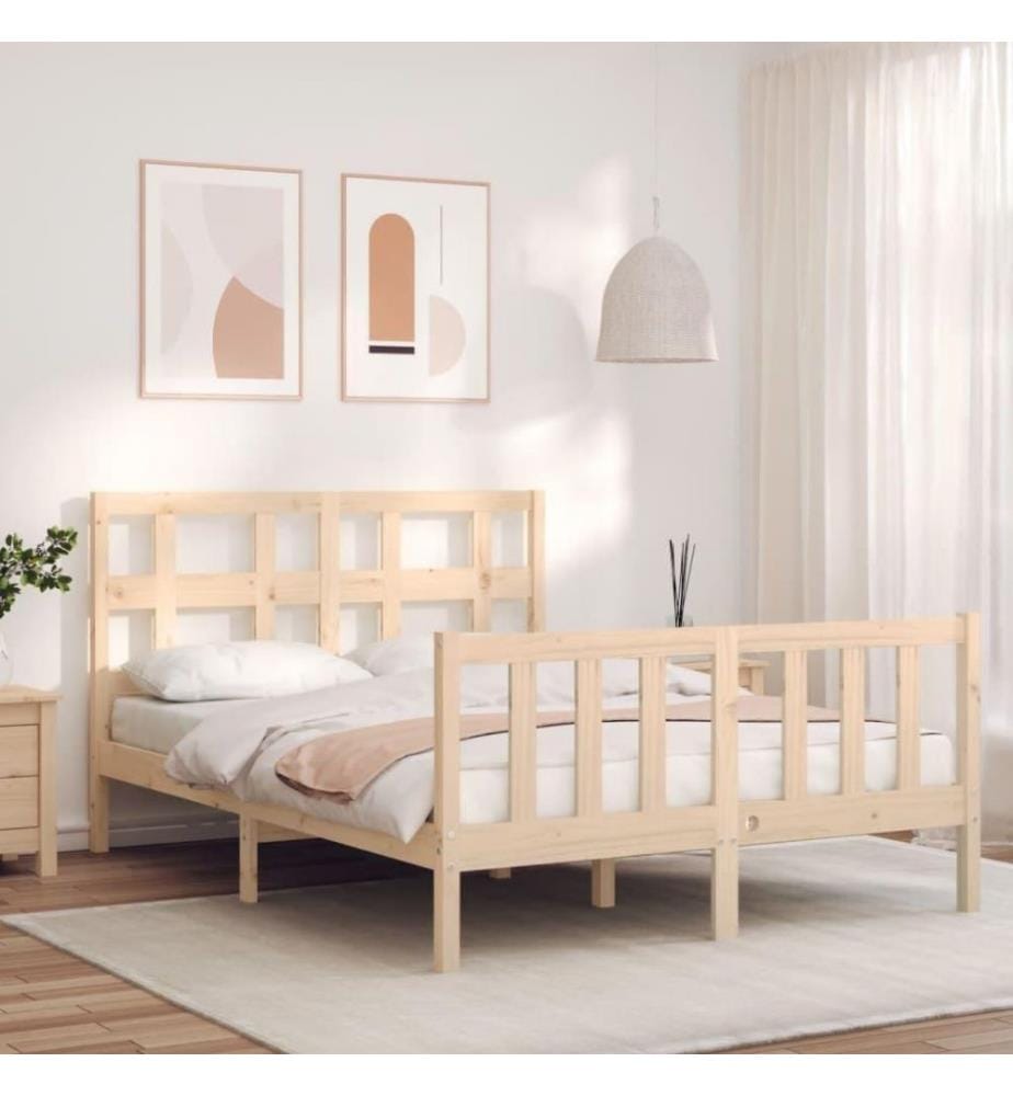 Massivholzbett mit Kopfteil 4FT Small Double