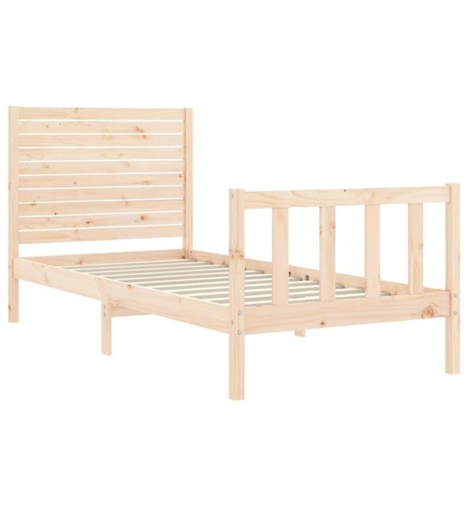 Massivholzbett mit Kopfteil 90x200 cm