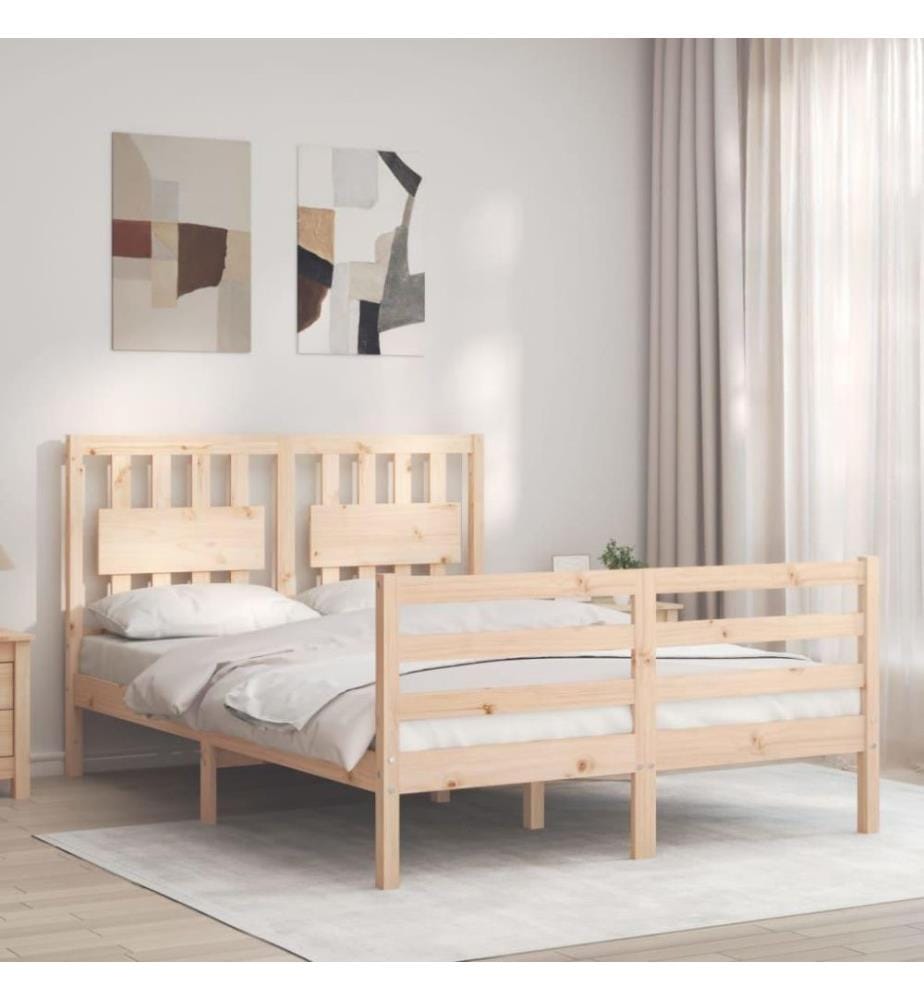 Massivholzbett mit Kopfteil 4FT Small Double