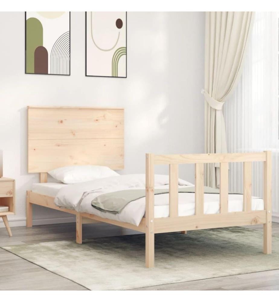 Massivholzbett mit Kopfteil 2FT6 Small Single