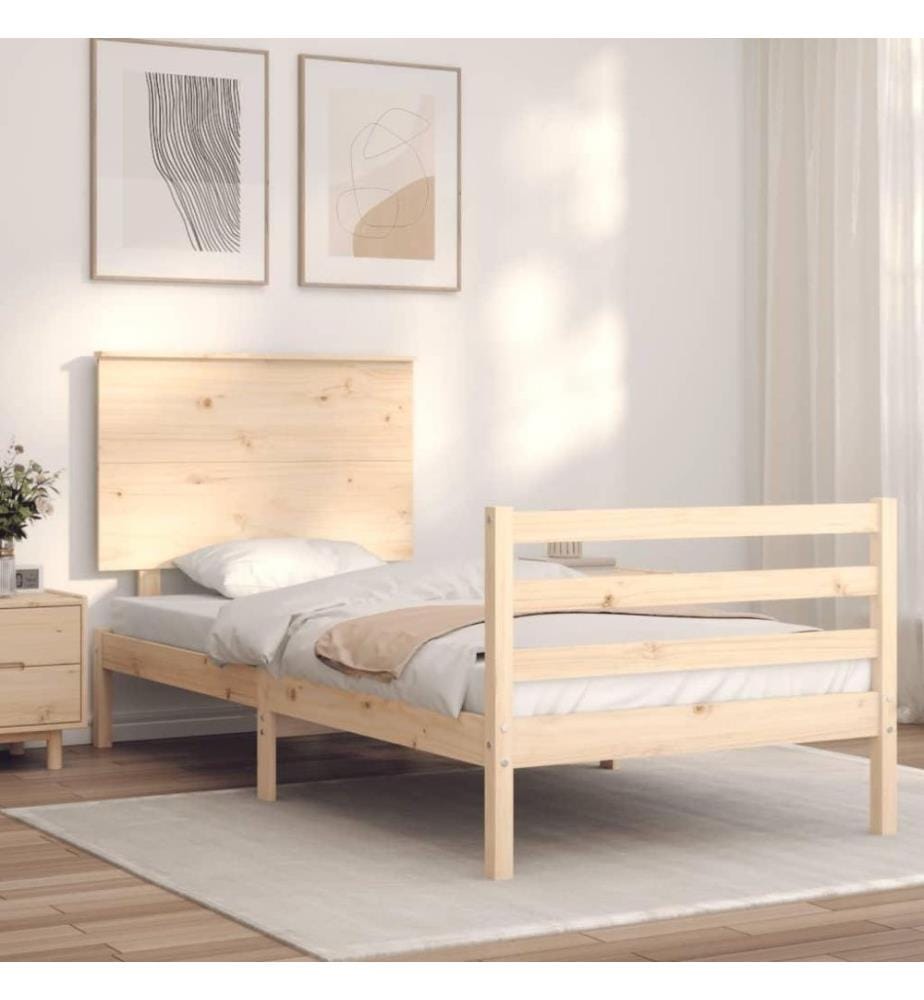 Massivholzbett mit Kopfteil 2FT6 Small Single