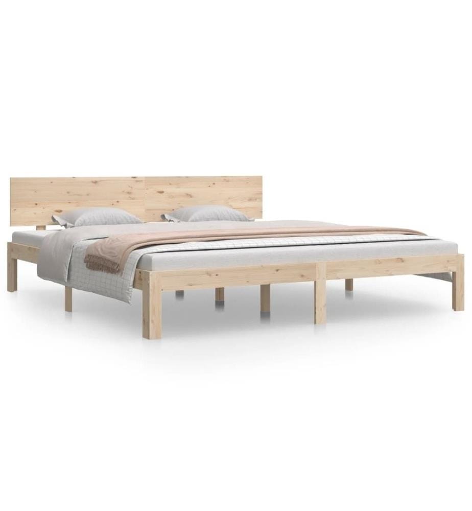 Cadre de lit bois massif 180x200 cm super king