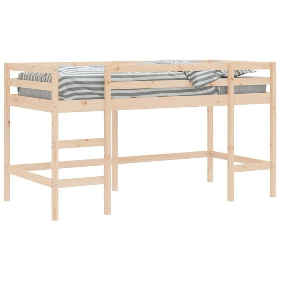 Kinderhochbett mit Leiter 80x200 cm Massivholz Kiefer