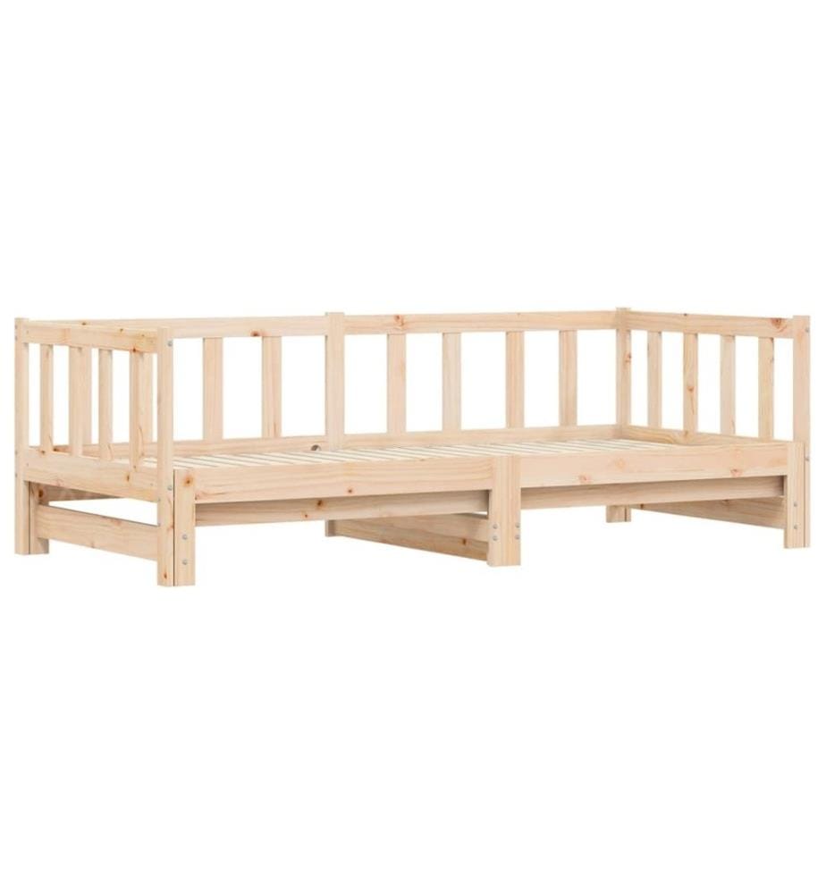 Lit de jour avec lit gigogne 90x190 cm bois de pin massif