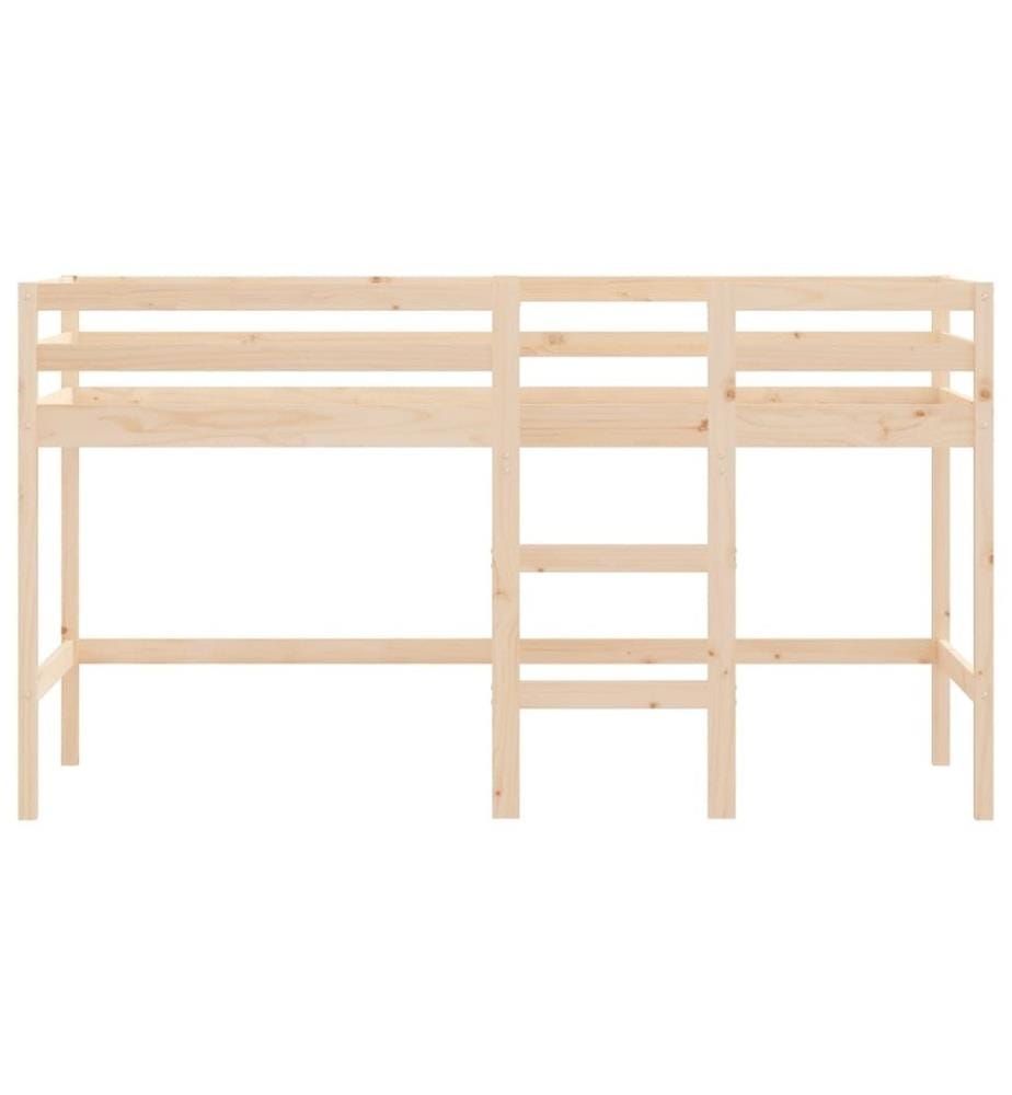 Kinderhochbett mit Leiter 80x200 cm Massivholz Kiefer