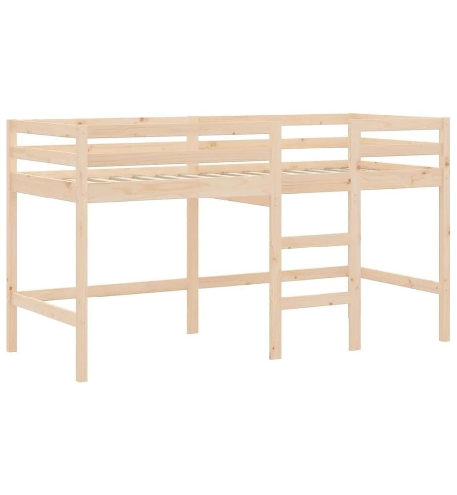 Lit mezzanine enfants échelle 90x190 cm bois pin massif