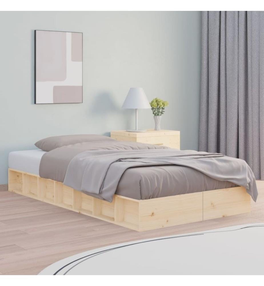 Cadre de lit 100x200 cm Bois massif